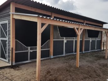 Buitenstal voor paarden.